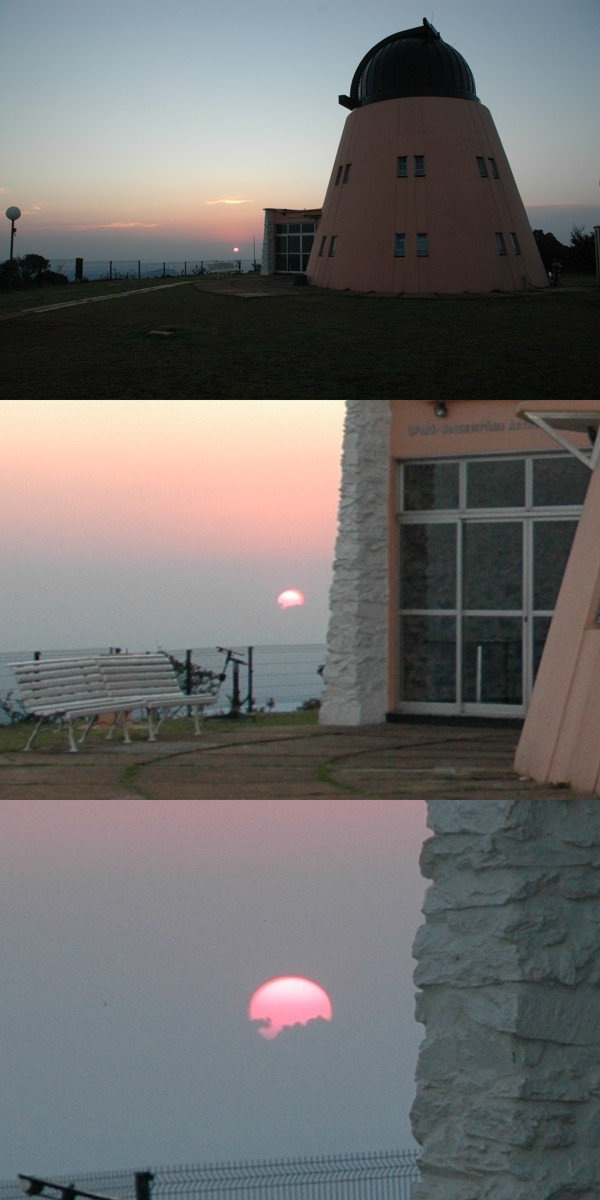 Maio/12 - Pôr do Sol aos pés do Observatório - Lucas Henrique

        (Mestrando Astronomia -UFMG)
         
         Fotografia de um pôr do Sol na Serra da Piedade.
